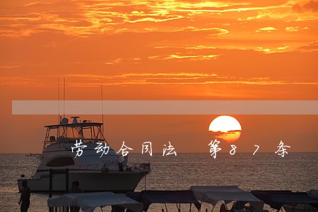 劳动合同法 第87条 劳动合同法 第87条